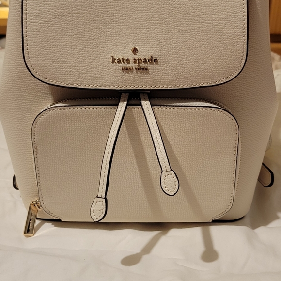 kate spade Handbags - kate spade Cream Leather Front-Pocket Backpack with Gold Logo